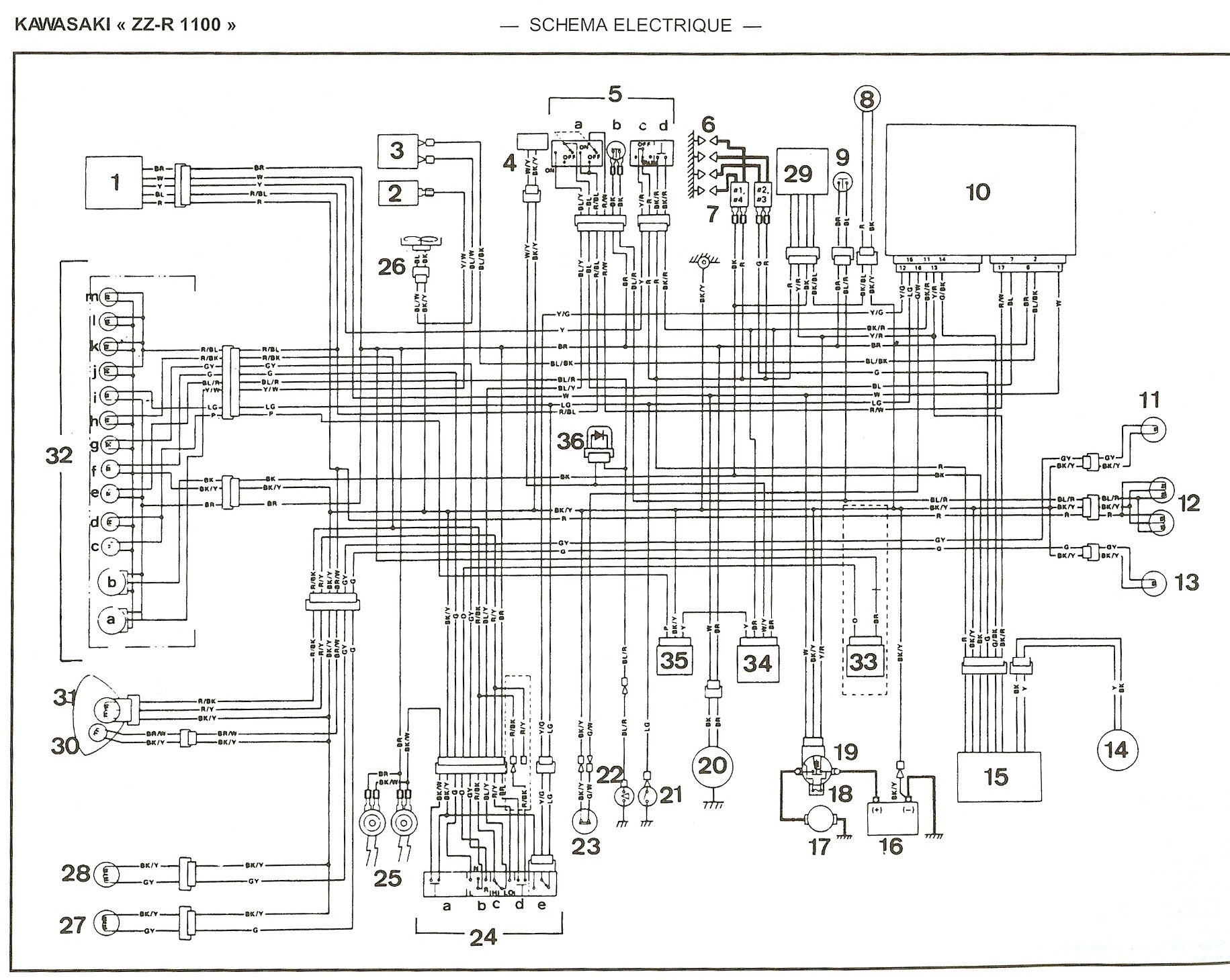 Schema electrique zxr 750